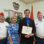 NCOIC Dennis "Doc" Hemberger, Thomas' Mother, Thomas Donahue, Commandant Jim Buchholz,  05.24.2017