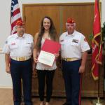 Sr Vice Commandant Mike Nurmikko, Scholarship Recipient -TARA CLARK, and Commandant Dennis "Doc" Hemberger