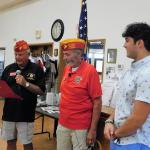 
Scholarship Program NCOIC -- VK Melhado,  Detachment Commandant Gary Nasby and Scholarship recipient Joseph Palazzo