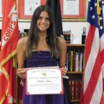 
Madison N Means was awarded the Detachment’s Scholarship at the weekly Luncheon on 5/20/2025.
Ms. Means will be graduating from Barron Collier High School on 5/22/2025 and plans on attending Florida Atlantic University majoring in Business and Communications in the Fall.