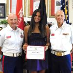
Madison with Scholarship NCOIC Flaishans & Detachment Jr Vice Commandant, Martin Spann