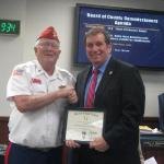 Marine Corps League of Naples Eagle Scout Good Citizenship Award presentation to Commissioner Jim Colette, 24 July 2012