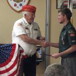 Jerry VanHecke, Detachment Boy Scout Liasion and Adam Robair, 16 December 2012