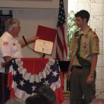 Jerry VanHecke, Detachment Boy Scout Liasion and Nathan T Andrea, 16 February 2013