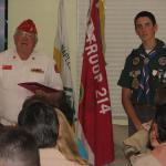 Jerry VanHecke, Detachment Boy Scout Liasion and Travers Landreth 9 March 2013