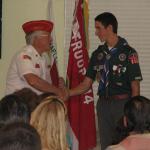 Jerry VanHecke, Detachment Boy Scout Liasion and Travers Landreth 9 March 2013