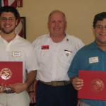 Vincent Giannone, Eagle Scout; Joe Johnston, Commandant;
Joseph Giannone, Eagle Scout
3 January 2012