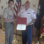 Jared Berthelsen and Jerry Van Hecke, Detachment Boy Scout Liaison, 3 July 2012