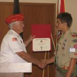 Jerry Van Hecke, Detachment Boy Scout Liaison and Marshall James King, 08.07.2012