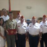 Marshall King with Parents & ET Brisson Detachment Members, 08.07.2012