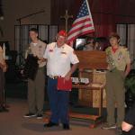 Bryce A Smith, Jerry VanHecke, Detachment Boy Scout Liaison, and John Sarnecky III