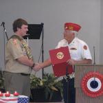 Jerry VanHecke, Detachment Boy Scout Liasion and Caleb Kimble 10.27.2012