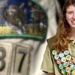 Megan Wolfe, Troop #87. first girl to attain the rank of Eagle Scout in Lee County