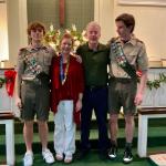 
Dillion and Connor Foord with Parents at Eagle Scout Court of Honor 12.16.2023