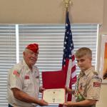 Matthew Glander, Troop #2001
COH:  2 October 2021
with Detachment ES Liaison, Jerry Van Hecke