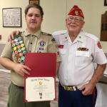 
Jonathan Michael Alden, Troop 52,
COH 11.06.2021 with Detachment Eagle Scout Liaison Jerry VanHecke