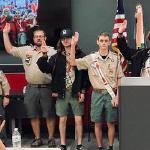 
All Eagle Scouts in attendance at the Court of Honor for Adam D Blais were invited to renew their Oath....including Detachment Member/Eagle Scout Bert Brady