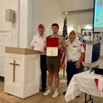 
Luke Rubino, Troop #165
Court of Honor -- 11.13.2022
with Detachment Member Bert Brady and Detachment Eagle Scout Liaison Jerry Van Hecke