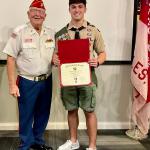 
Jerry Van Hecke, ET Brisson 063 Eagle Scout Liason with Stephen Louis Sedio, Jr, Troop #226, Eagle Scout Court of Honor 12.19.2022