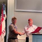 
Eagle Scout Preston Scott Colo with Detachment Jr Vice Commandant, Joe Johnston at Court of Honor 07.22.2023