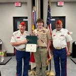 
Jesse Mooneyham, Troop #2001, Eagle Scout Court of Honor 09.06.2026 with Detachment Liaisons Jerry VanHecke and VK Melhado