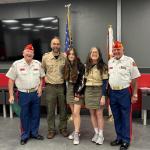 
Francesca Ritter, Troop #2001 Court of Honor with Parents and Detachment Eagle Scout Liaisons