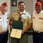 
Eagle Scout Jonathan Herrera Rodriguez with Detachment Liaisons Jerry Van Hecke and VK Melhado III
at Court of Honor 03.07.2026