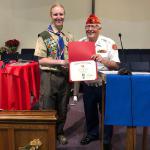 Stefan Hustrulid, Troop #109 and Jerry VanHecke, Detachment Eagle Scout Liaison, 14 December 2019
Photo provided by:  DeAnna Barker Bickford