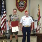 Colin Michael Gerlach, Troop #2001 with Joe Johnston, Detachment Past Commandant,  06.14.2020