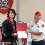 Lucca Robert DeMarco, Troop #2001, COH 07.12.2020, with Detachment Eagle Scout Liaison Jerry Van Hecke