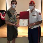 John Robert Riordan Carlsen, Troop #2001 with Jerry Van Hecke, Detachment Eagle Scout Liaison