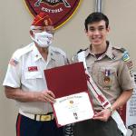 Nicholas Nici, Troop #2001 with Jerry Van Hecke, Detachment Eagle Scout Liaison