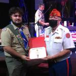 Joseph Bradley Scavone, Troop #255, Court of Honor--11.14.2020 with Detachment Eagle Scout Liaison Jerry Van Hecke