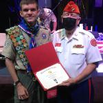 Ryan Edward Scott, Troop #255, Court of Honor--11.14.2020 with Detachment Eagle Scout Liaison, Jerry Van Hecke