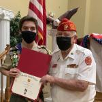 Alexander Walter Meyer, Troop 951, Court of Honor 11.17.2020, with Jerry VanHeck, Detachment Eagle Scout Liaison