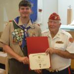 Vincent Laz, Jr with Jerry VanHecke, ET Brisson Detachment Eagle Scout Liaison