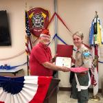 Detachment Eagle Scout Liaison, Jerry Van Hecke, and Eagle Scout Bradley Walters, Troop #2001, 01.13.2019