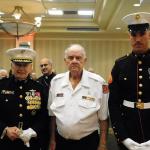 Brigadier General Draude,
Oldest Marine:  Harold "Pappy" Wagner -- 95 and 
Youngest Marine -- Cpl Jovanov -- 23