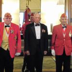 
Guest of Honor Col William M Rakow, Jr, USMC [Retired], escorted by Detachment Members John MarsH and Nick Marsit