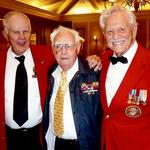 Iwo Jima Vets:
Pappy Wagner, USMC, Thurlow Miller, USN and Tim Timrud, USMC